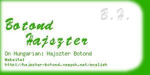 botond hajszter business card